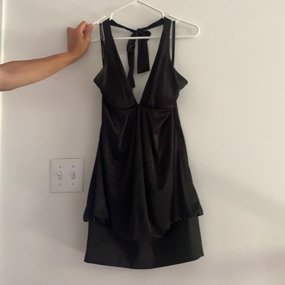 Morgan and co black halter dress